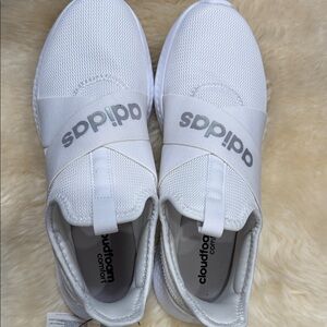 Adidas PureMotion Adapt White Slip-On Sneakers